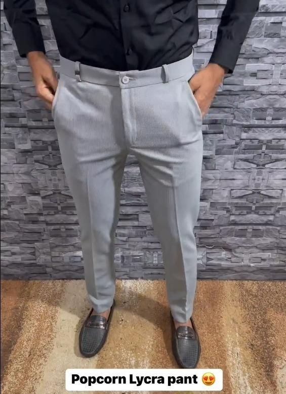 OS Popcorn Fabric Ankle Length Trouser For Men's PRODUCT CODE(OS0008485)