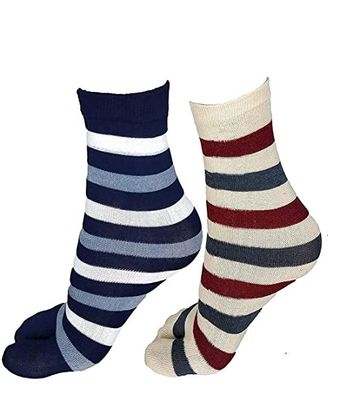 OS Women Cotton Multi Color Stripes Thumb Socks PRODUCT CODE (OS0010081)