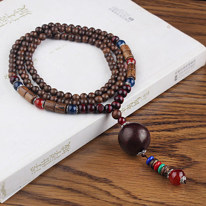 Men's And Women's Ethnic Necklaces Retro Wooden Beads