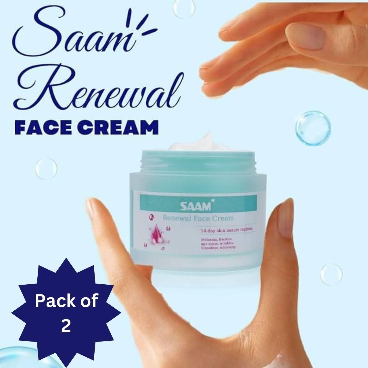 OS Saam renewal face cream, remove wrinkles, melasma, freckles, skin aging, dark skin (Pack Of 2) PRODUCT CODE (OS0001356)