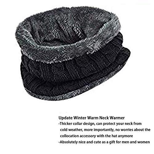 OS Winter Knit Neck Warmer Scarf and Set Skull Cap for Men Women Winter Cap for 2 Piece Combo Pack PRODUCT CODE (OS0010059)