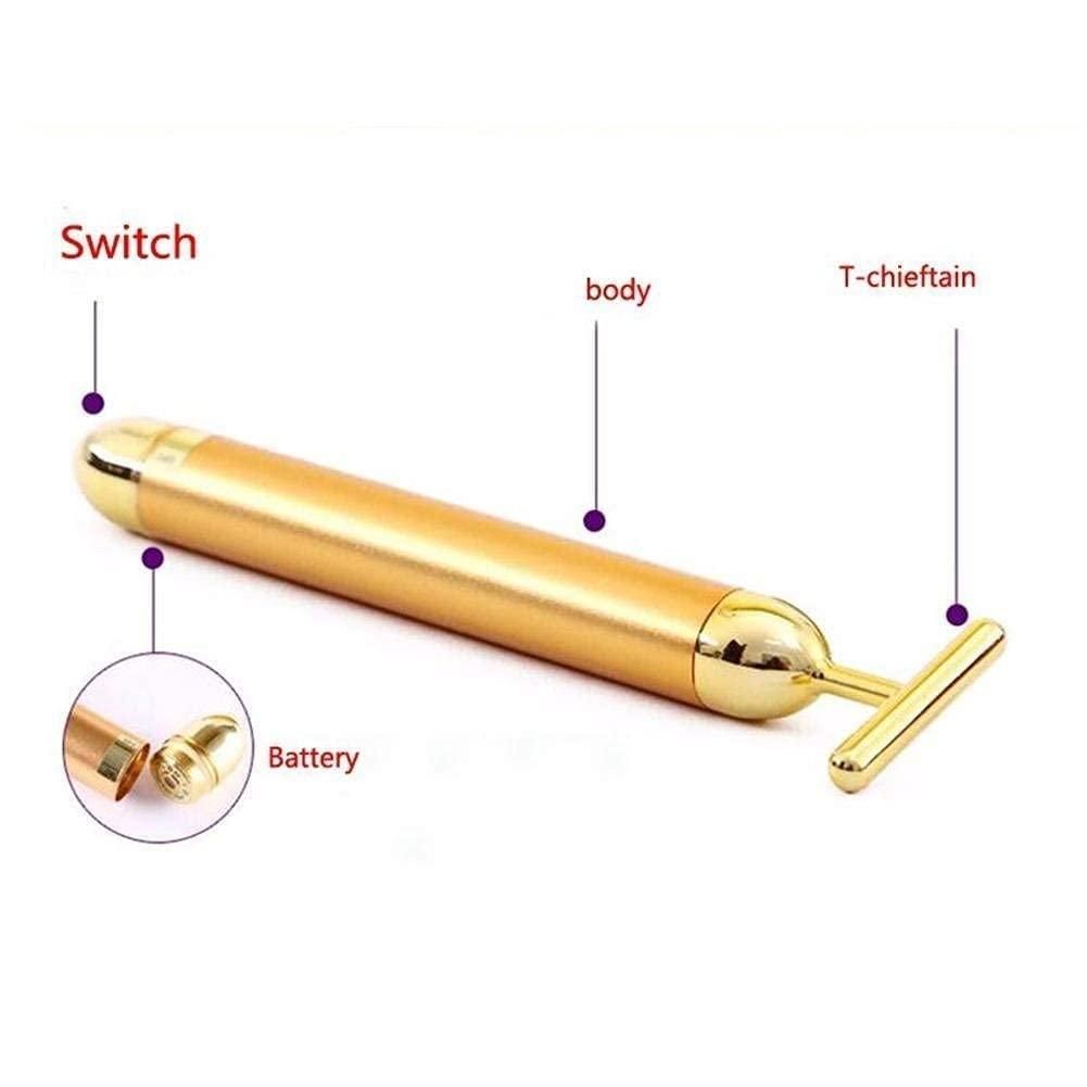 OS 24K Gold Energy Beauty Bar Electric Facial Massage Roller PRODUCT CODE (OS0001195)