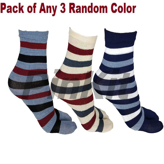 OS Women Cotton Multi Color Stripes Thumb Socks PRODUCT CODE (OS0010083)