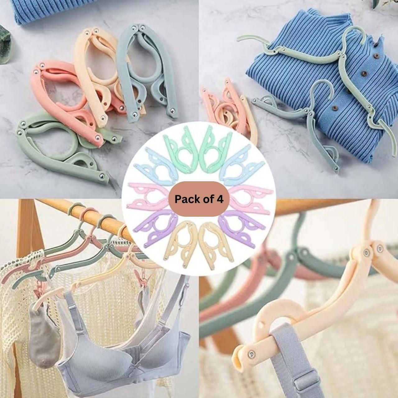 OS 4PCS Portable Foldable Clothes  Hangers PRODUCT CODE (OS0004736)