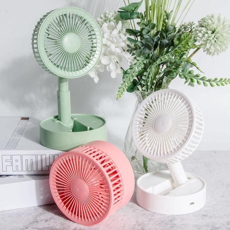 OS Adjustable Height Telescopic Rechargeable Standing Fan Rechargeable Pedestal Fan PRODUCT CODE(OS0008361)