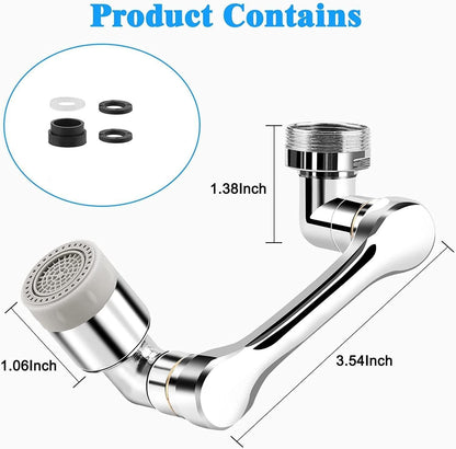 OS Rotating Faucet Extender Aerator, Universal Splash Filter Faucet, Large Angle Rotating Splash Filter Faucet Extender Aerator  with 2 Water Outlet Modes, Sink Sprayer (All Plastic) PRODUCT CODE (OS0004686)