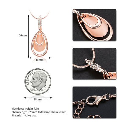 New Water Drop Pendant Alloy Necklace