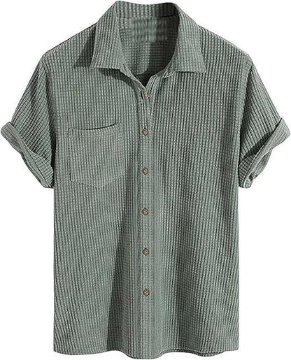 OS Men's Knit Stylish Half Sleeve Shirt Olive PRODUCT CODE (OS0005542)