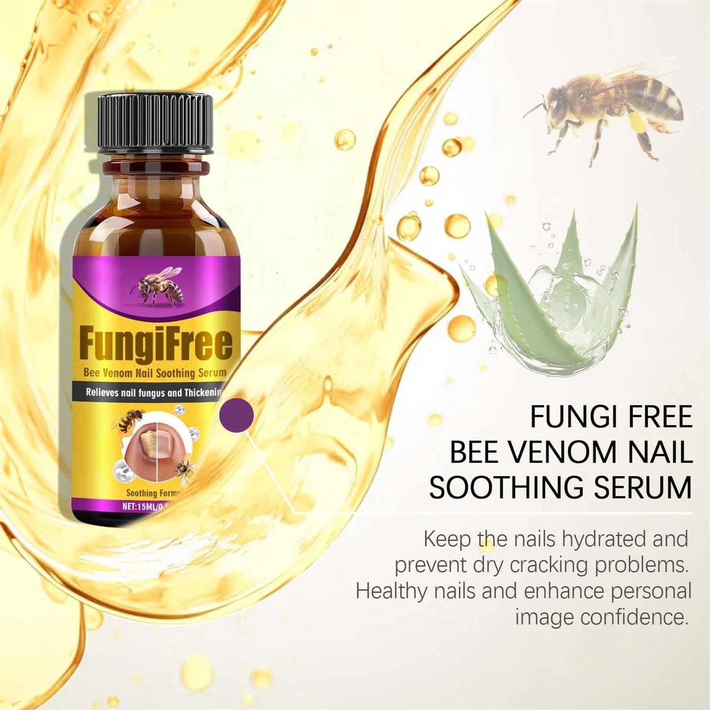 OS Fungi Free Bee Venom Nail Treatment Solution Serum (15ml) PRODUCT CODE (OS0001256)