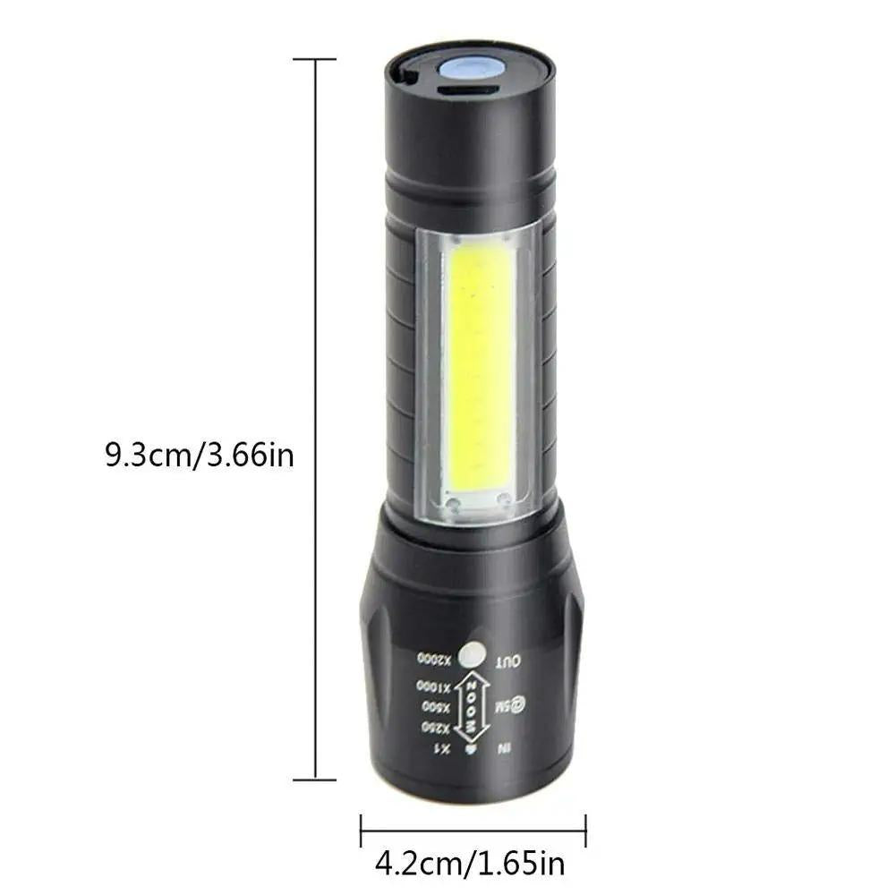 OS Electric Pocket Torch Plastic Rechargeable Flashlight with Hanging Rope PRODUCT CODE(OS0008375)