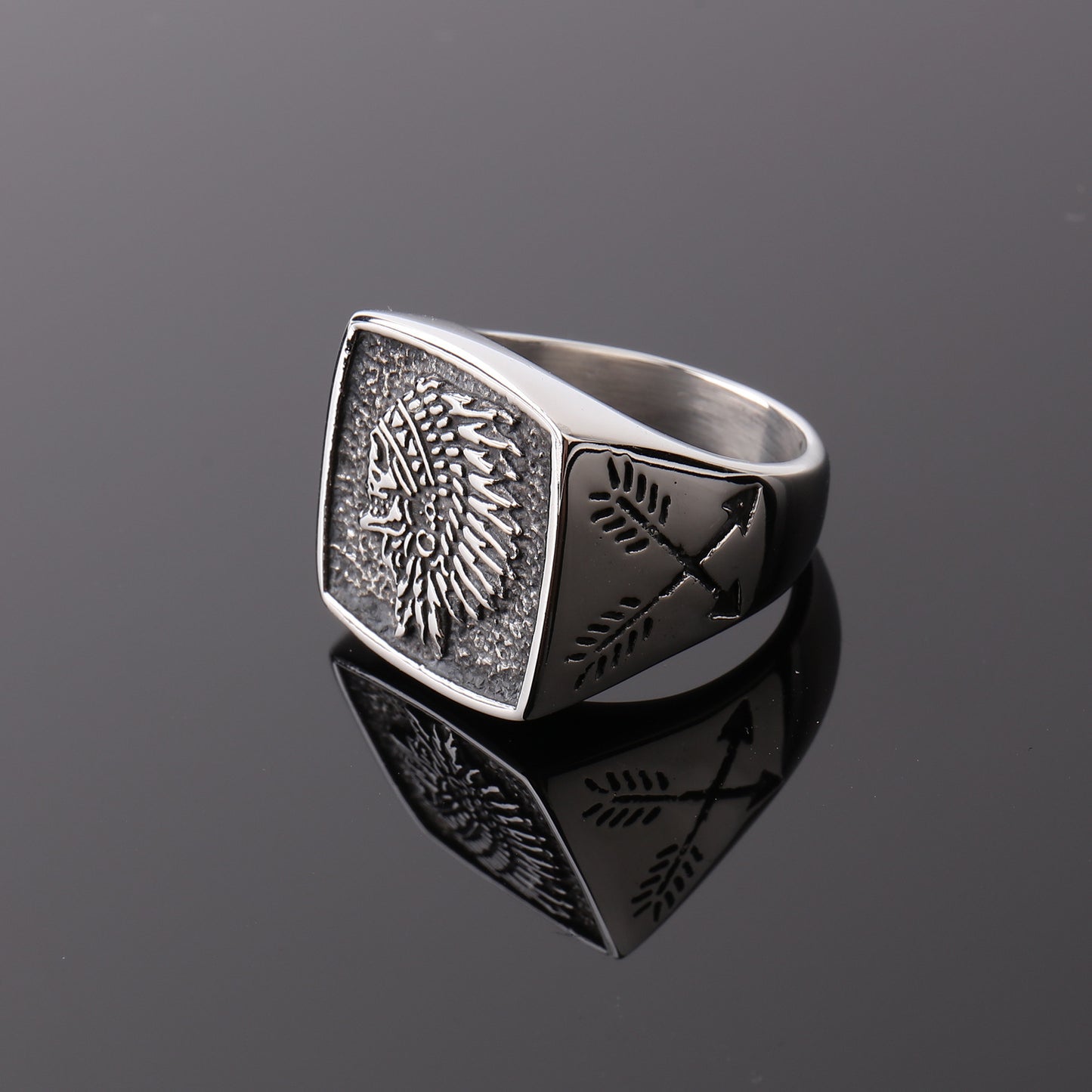 Indian Totem Ring Vintage Stainless Steel Ring