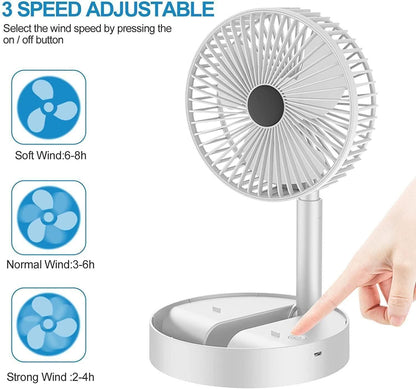 OS Powerful Rechargeable Table Fan PRODUCT CODE(OS0008365)