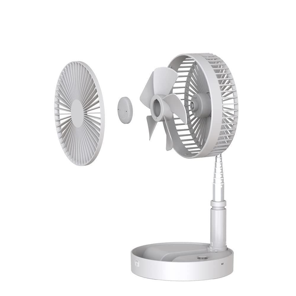 OS Adjustable Height Telescopic Rechargeable Standing Fan Rechargeable Pedestal Fan PRODUCT CODE(OS0008377)