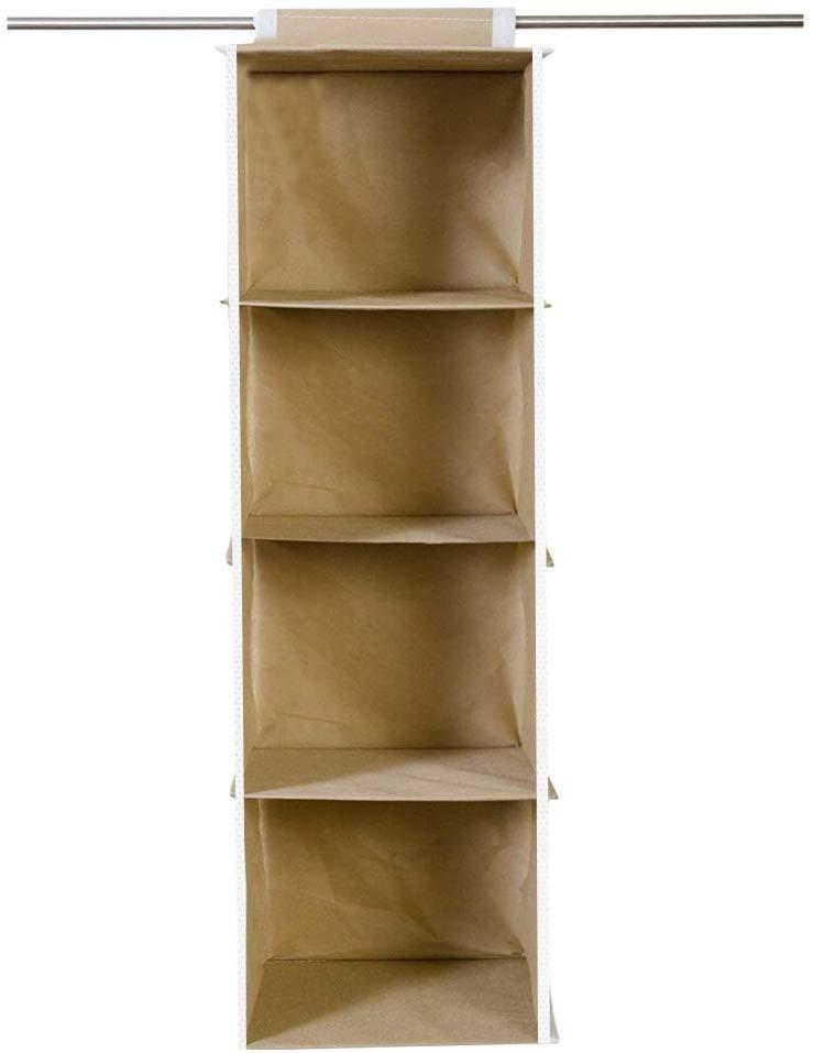 OS Cloth Organizer - Hanging 4 Shelves Wardrobe Organizer PRODUCT CODE (OS0004721)