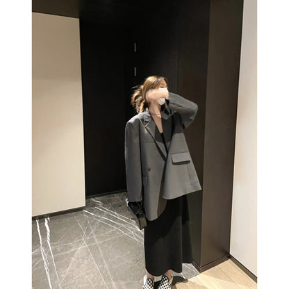 Women's Wide-shoulder Suit Back Slit Profile Jacket