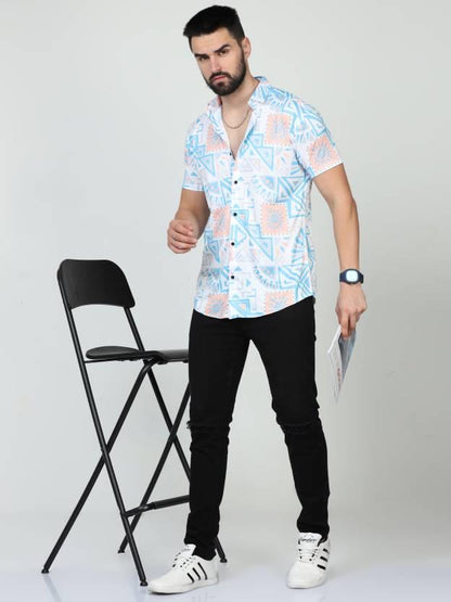 OS Men's Printed Rayon Half Sleeves Shirt PRODUCT CODE(OS0008466)