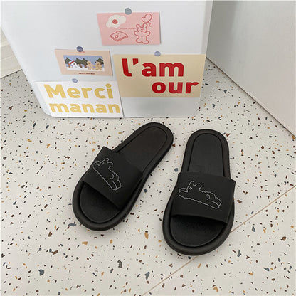 Fashion New Summer Thick Bottom Girl Heart Port Style Sandals