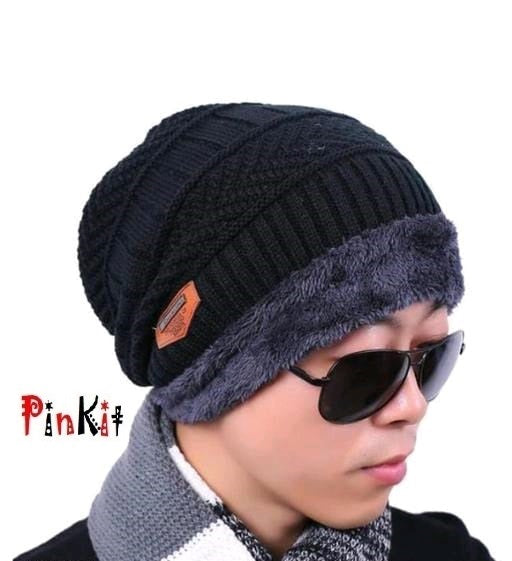 OS Unisex Woolen Beanie Cap with Gentle Fur (Pack of 1) PRODUCT CODE (OS0010088)