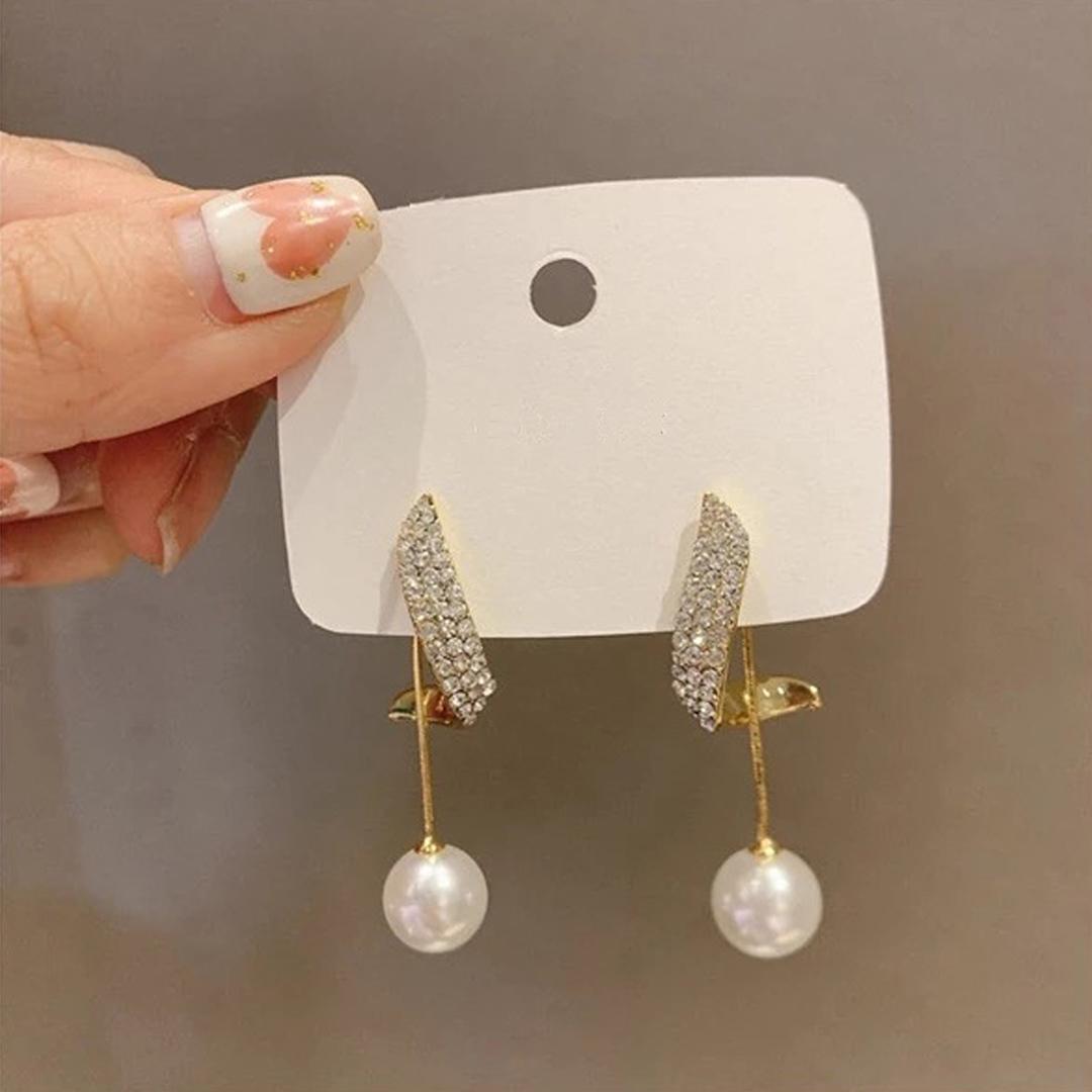 AVR JEWELS Korean Beautiful Pearl Wing Stud Earrings 2 Pcs/Set PRODUCT CODE (OS0006712)