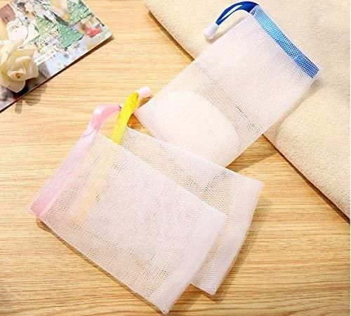 OS Exfoliating Mesh Soap Pouch Bubble Foam Net Soap Sack (Pack of 10) PRODUCT CODE (OS0004822)