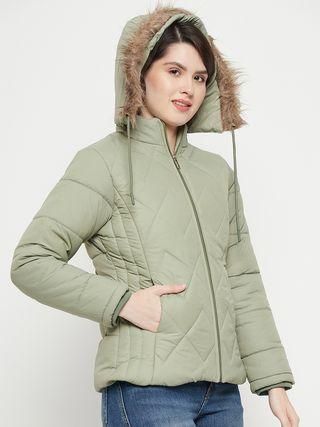 OS Women's Winter Wear Solid Parka Jacket PRODUCT CODE (OS0010033)