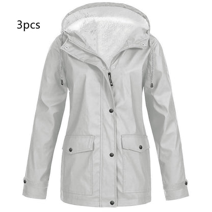 Fleece Outdoor Mountaineering Hooded Jacket