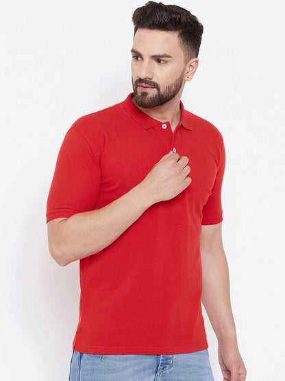 OSCotton Blend Solid Half Sleeves Polo T-Shirt PRODUCT CODE (OS0005521)