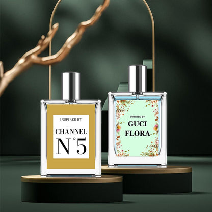 Inspired By Gucci Flora & Channel N5 Eau De Parfume 100ml Pack of 2 PRODUCT CODE(OS0008527)