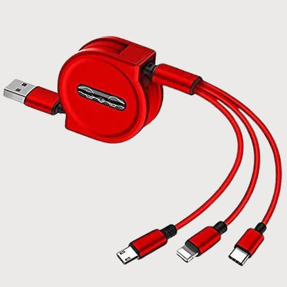 Multiple Charging Cable 4Ft/1.2m 3-in-1 USB Charge Cord Compatible PRODUCT CODE(OS0008516)