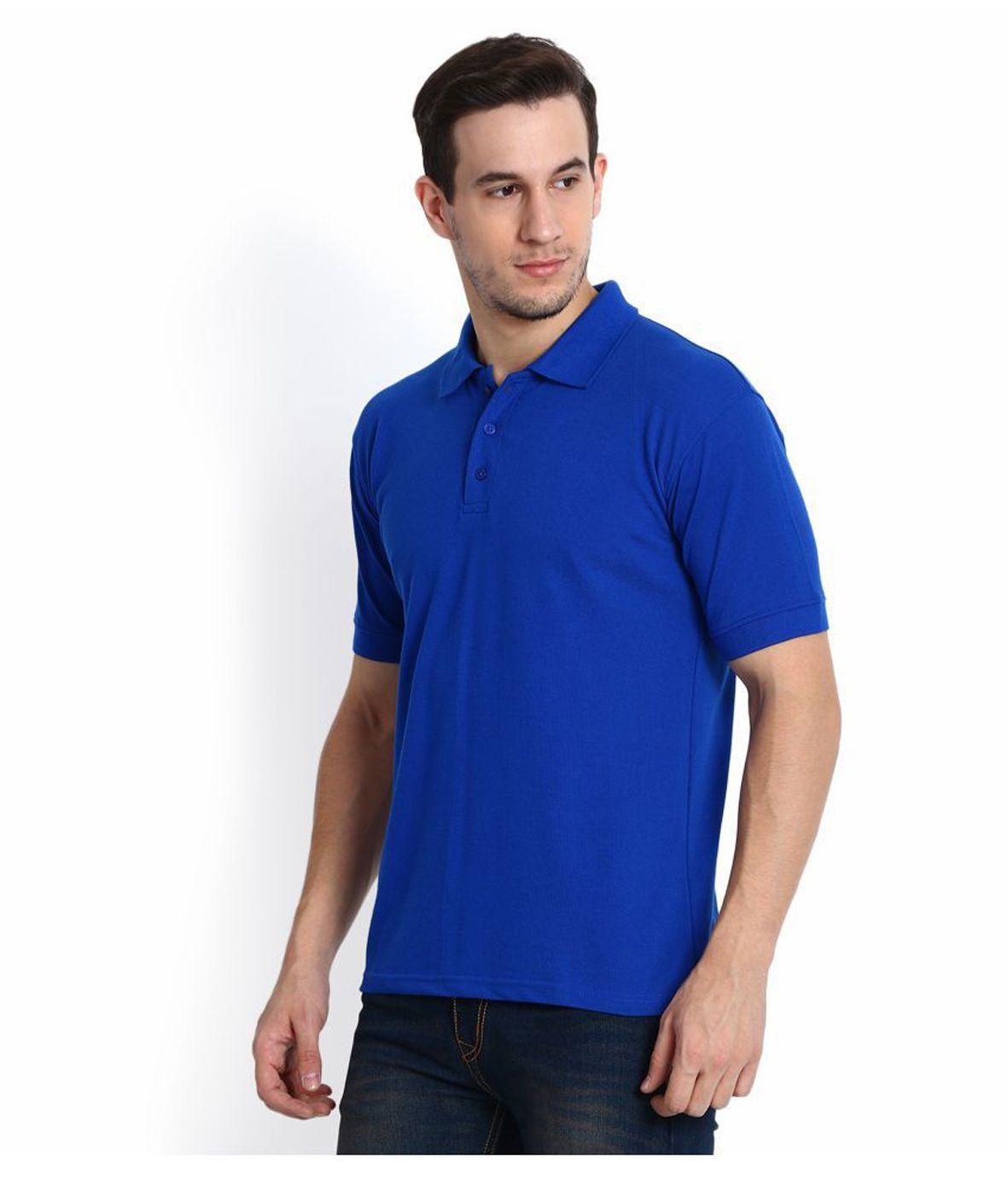 OS Cotton Blend Solid Half Sleeves Polo T-Shirt PRODUCT CODE(OS0008455)