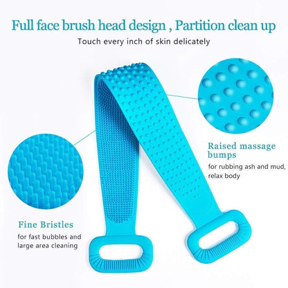 OS Back Scrubber- Silicone Body Double Side Bathing Back Scrubber PRODUCT CODE (OS0004775)