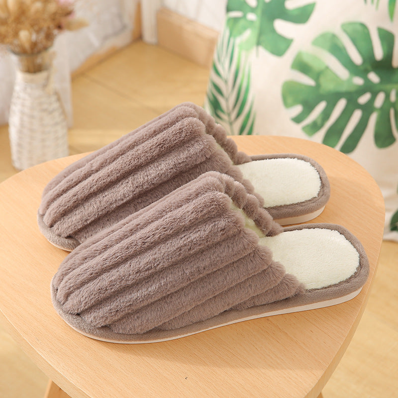 Bowknot Autumn And Winter Cotton Slippers Home Interior