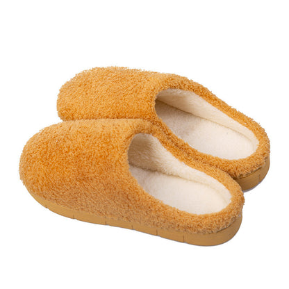 Couple Japanese Indoor Thick-soled Non-slip Slippers Household Warmth Thick Plush