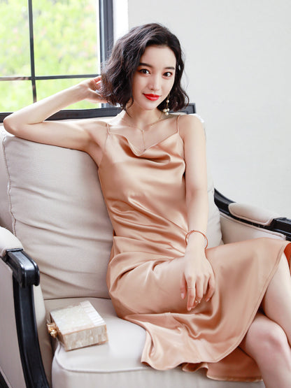 Ladies Fashion Temperament Luxurious Evening Sling Dress