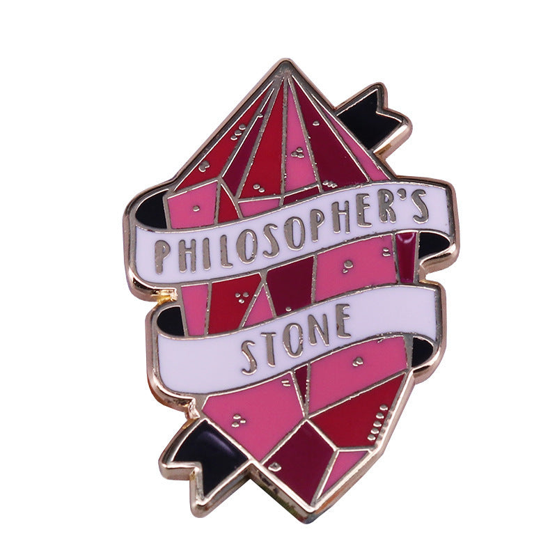 Fashion Philosopher's Stone Brooch Pastel Gem Badge