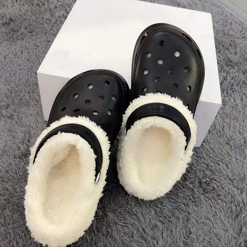 Warm Baotou Shoes Two-wear Lazy Cotton Slippers