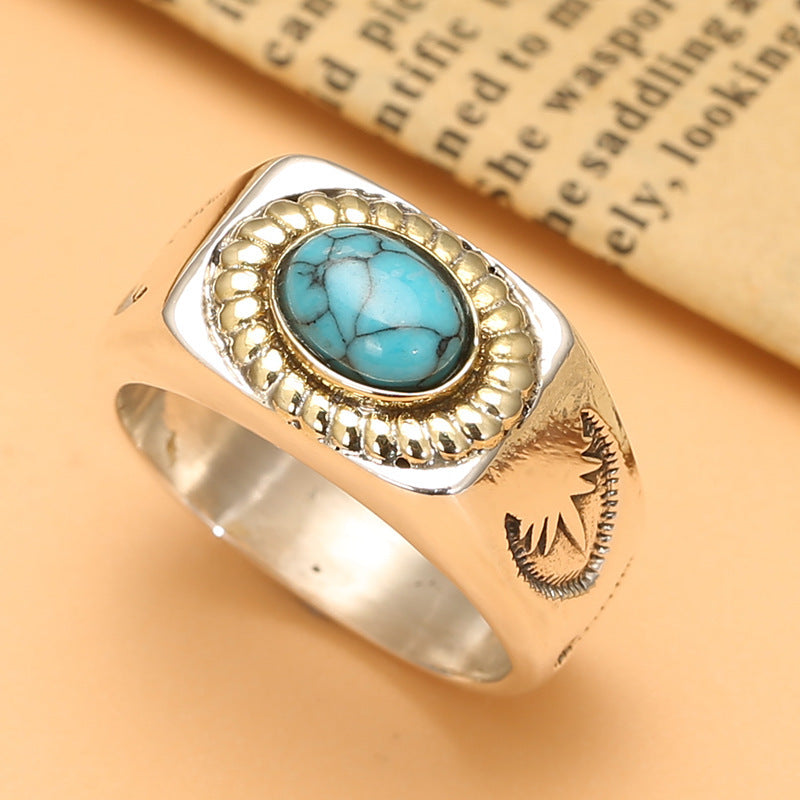 Sterling Silver Turquoise Band Takahashi Ring