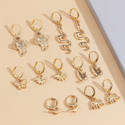 Personalized All-match Alloy Butterfly Earrings