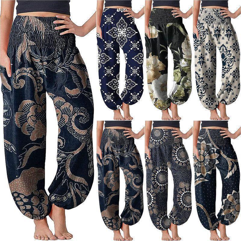 Women's Bloomers Bohemian Print Long Pants