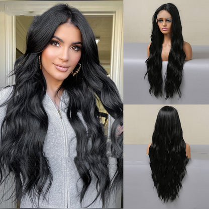 Women's Fashion Pick Dye Big Wave Lace Wig