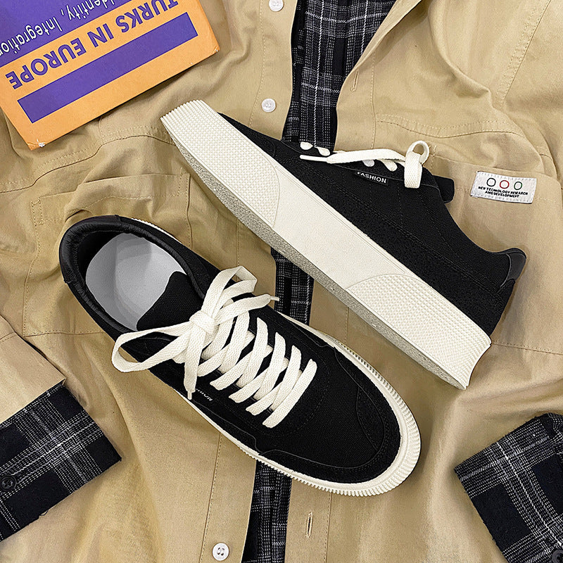 Men's All Match Low Top Thick Bottom Canvas Shoes