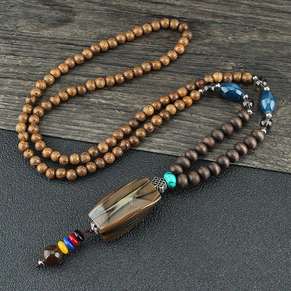 Men's And Women's Ethnic Necklaces Retro Wooden Beads