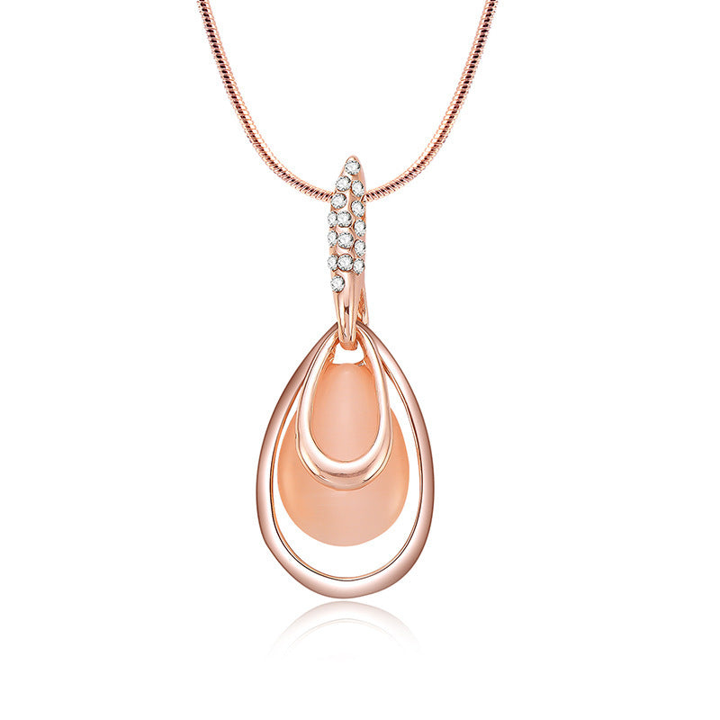 New Water Drop Pendant Alloy Necklace