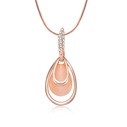 New Water Drop Pendant Alloy Necklace