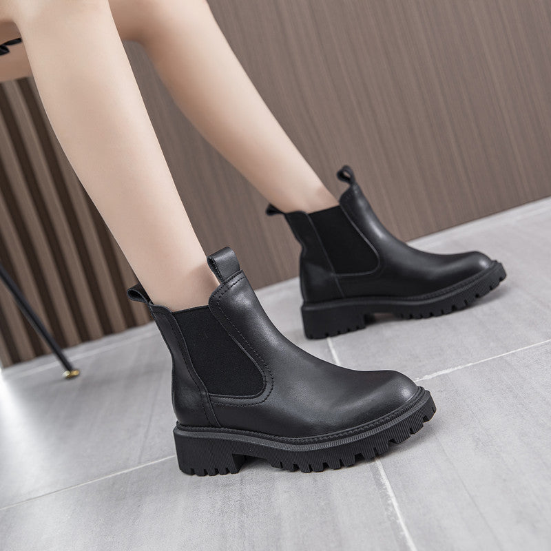 New Fashion Thick-soled Martin Boots Women's Plus Size Short