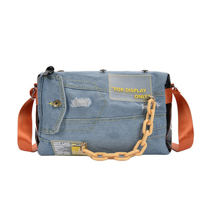 Denim Women's One-shoulder Yoga Sports Bag