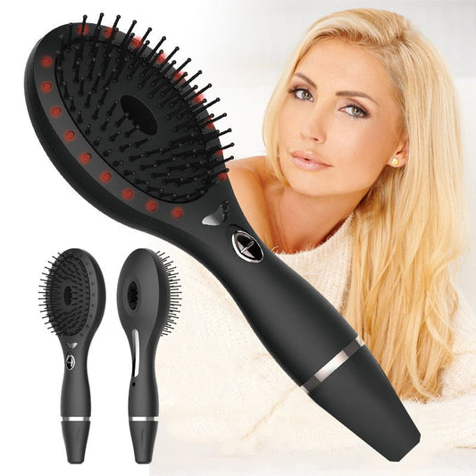 USB Rechargeable LED Hair Red Comb Negative Ion Hairdressing