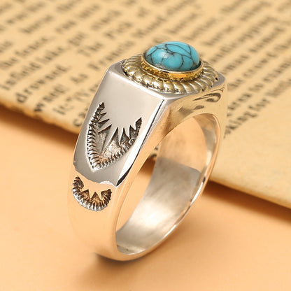 Sterling Silver Turquoise Band Takahashi Ring