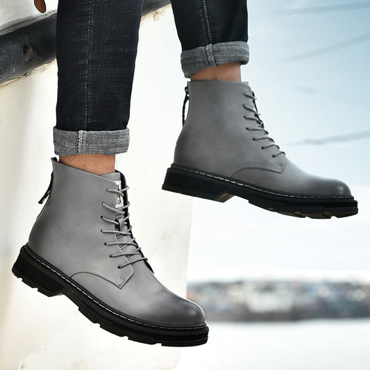 Fashion Zipper Tooling Boots Outdoor Leisure Platform