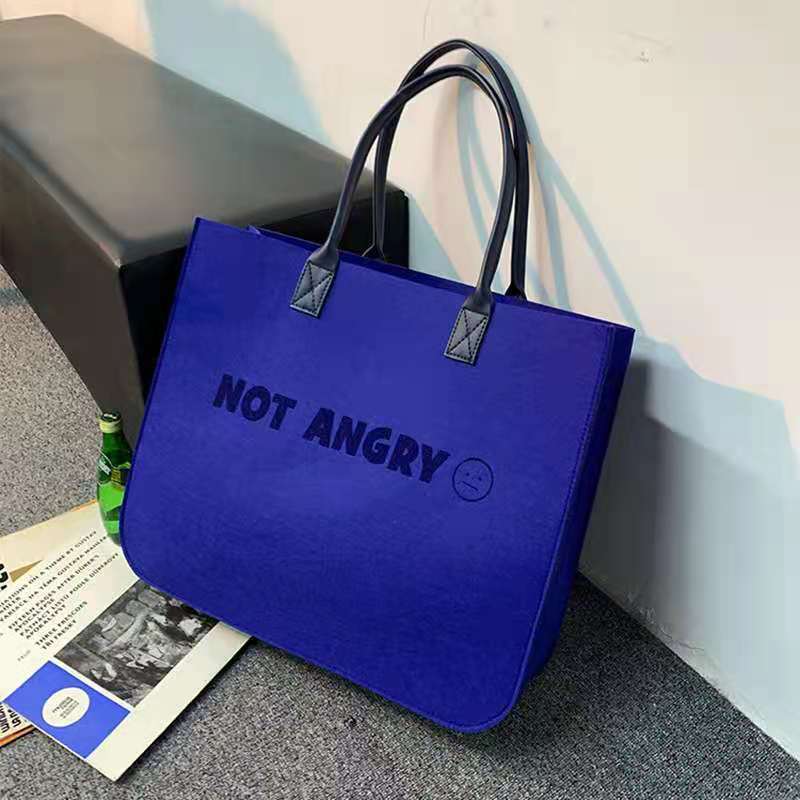 Large Capacity Commuter Fashion Shoulder Bags Felt Totes